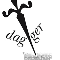 image of a dagger and a description of the symbol and its history